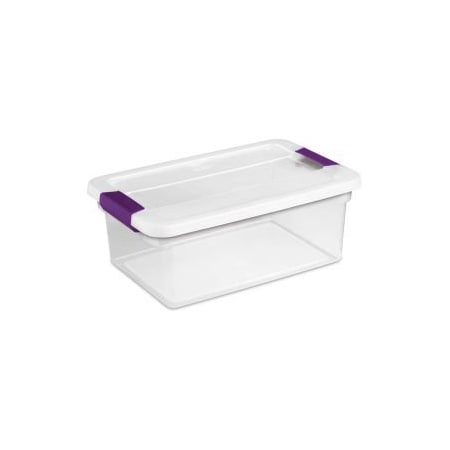 Sterilite Sterilite Clearview Storage Box With Latched Lid 17531712 - 15 Qt. 17"L x 11-1/8"W x 6-1/2"H - Pkg Qty 12 17531712